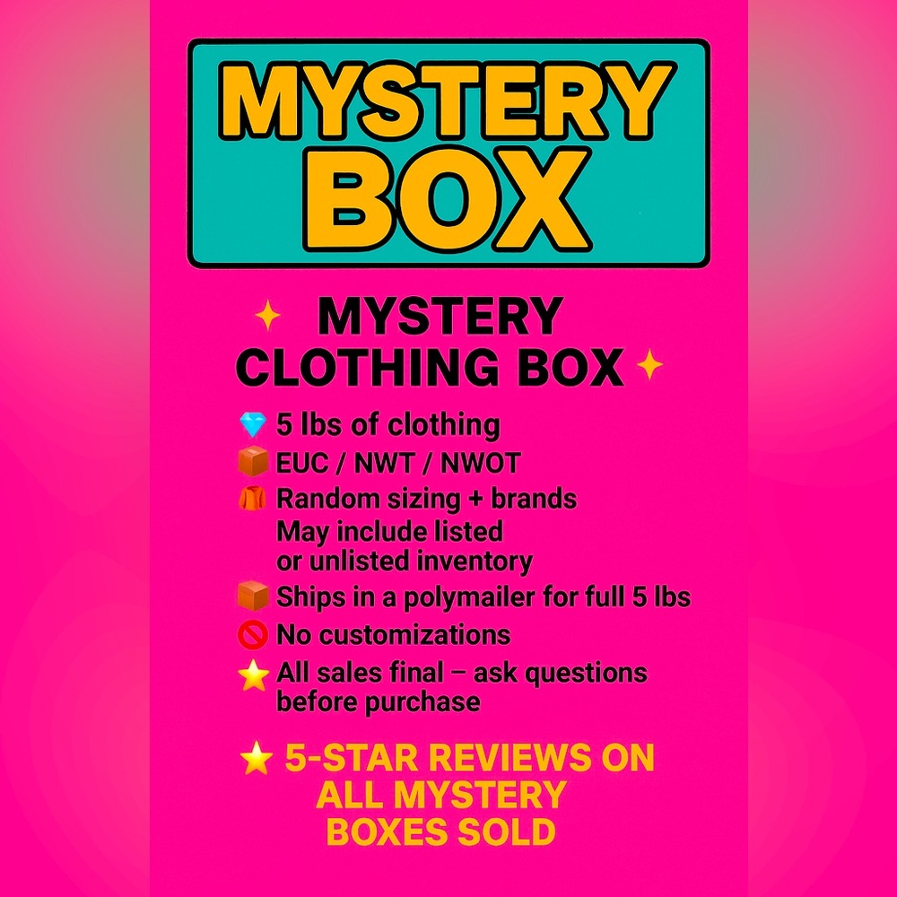 ✨Mystery Clothing Box 5 pounds EUC/NWOT/NWT clothes for resellers or yourself!